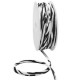 Stitched elastic Ibiza cord Black-white zebra